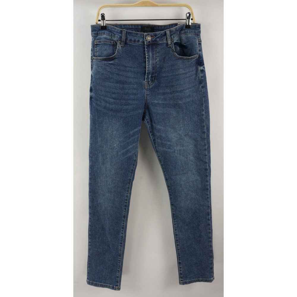 New Truth by Republic Mens 34 x 30 Medium Blue Stretch Straight Leg Skinny Jeans
